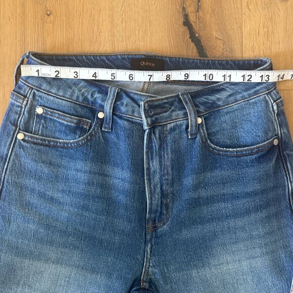 Quince Women's Straight Leg Blue Jeans - Picture 13 of 16